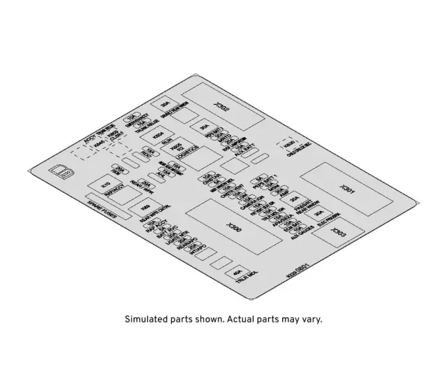 Passenger Compartment Fuse Block Fuse and Relay Identification Label - GM (92290801)