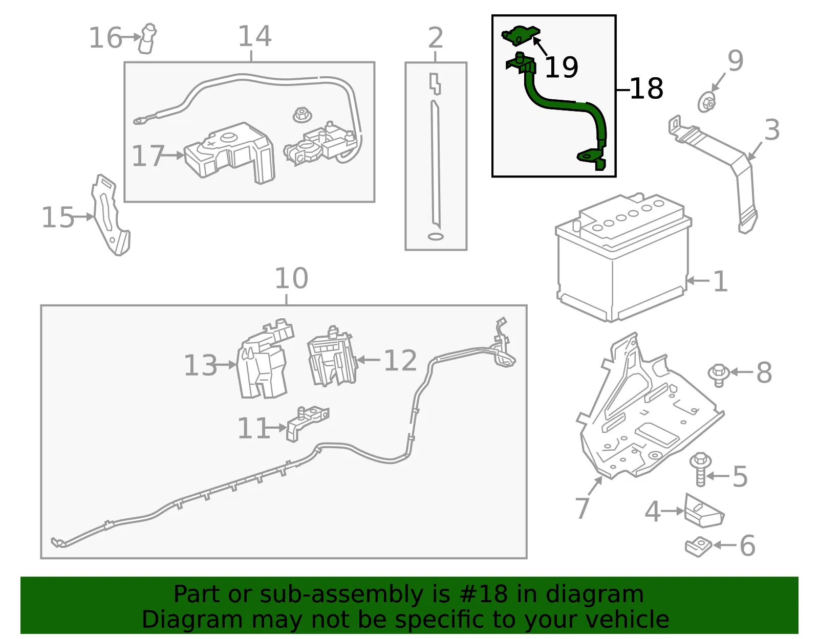 Battery Cable - GM (92291683)
