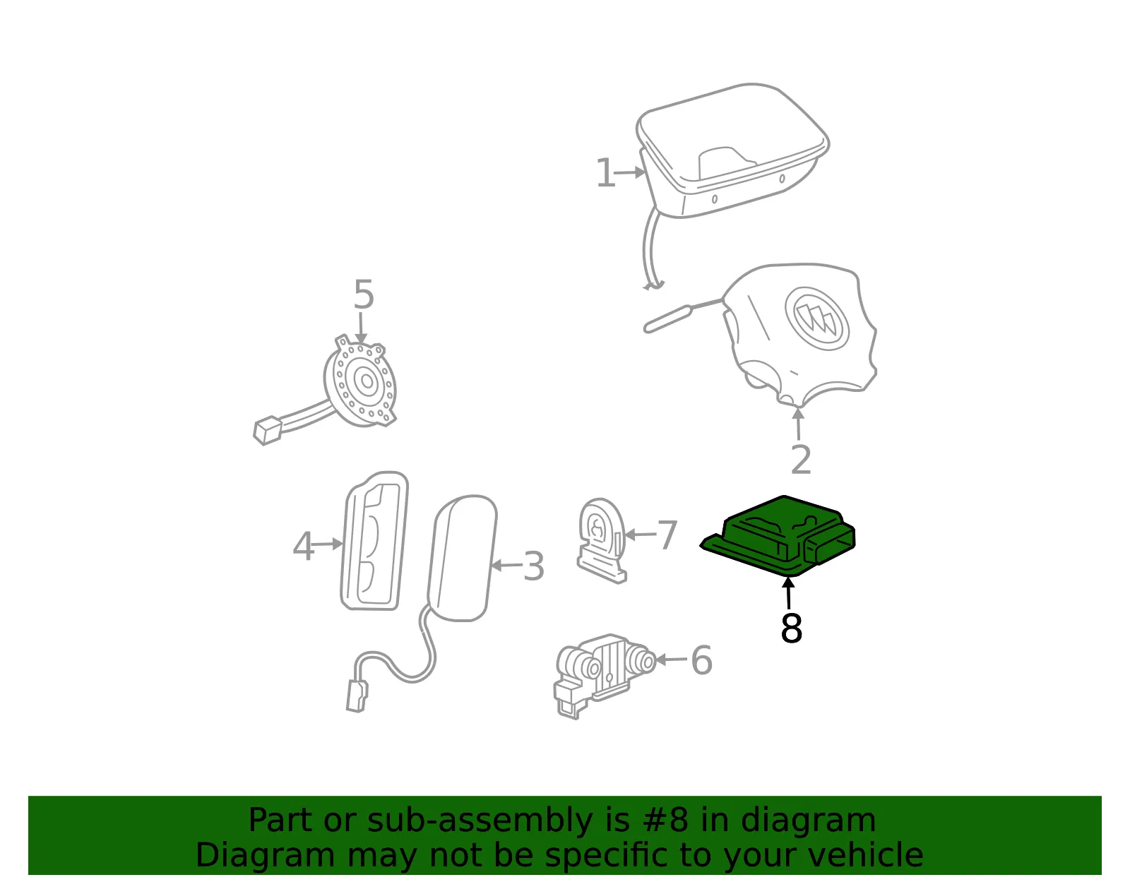 Airbag Sensing and Diagnostic Module - GM (9393430)