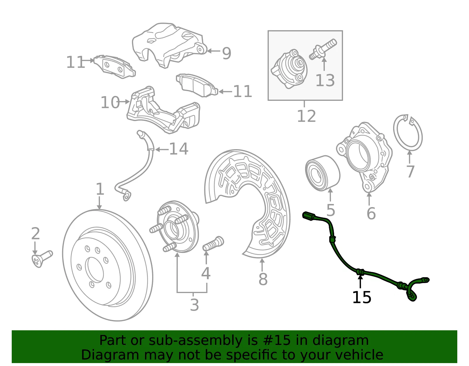 ABS Wheel Speed Sensor - GM (94544444)