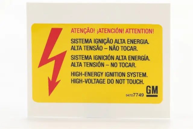 High Voltage Battery Warning Label - GM (94707749)