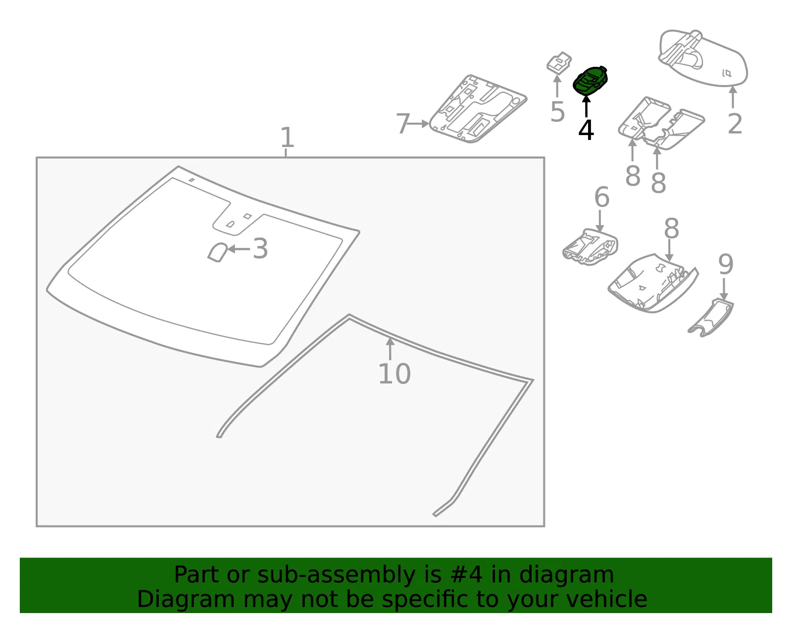 Windshield Multi-Function Sensor - GM (95157887)