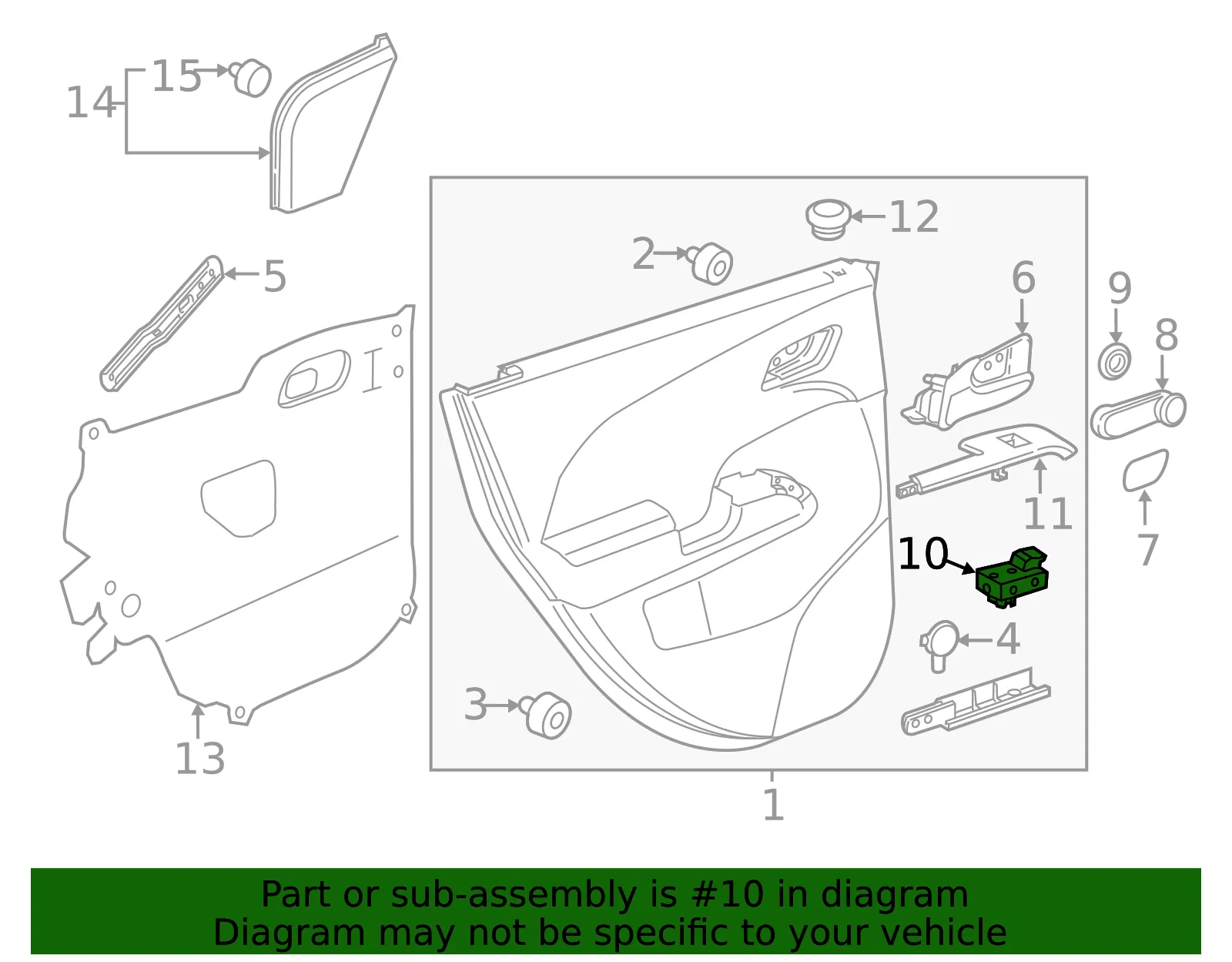 Window Switch - Driver's Side (LH) - GM (95188249)