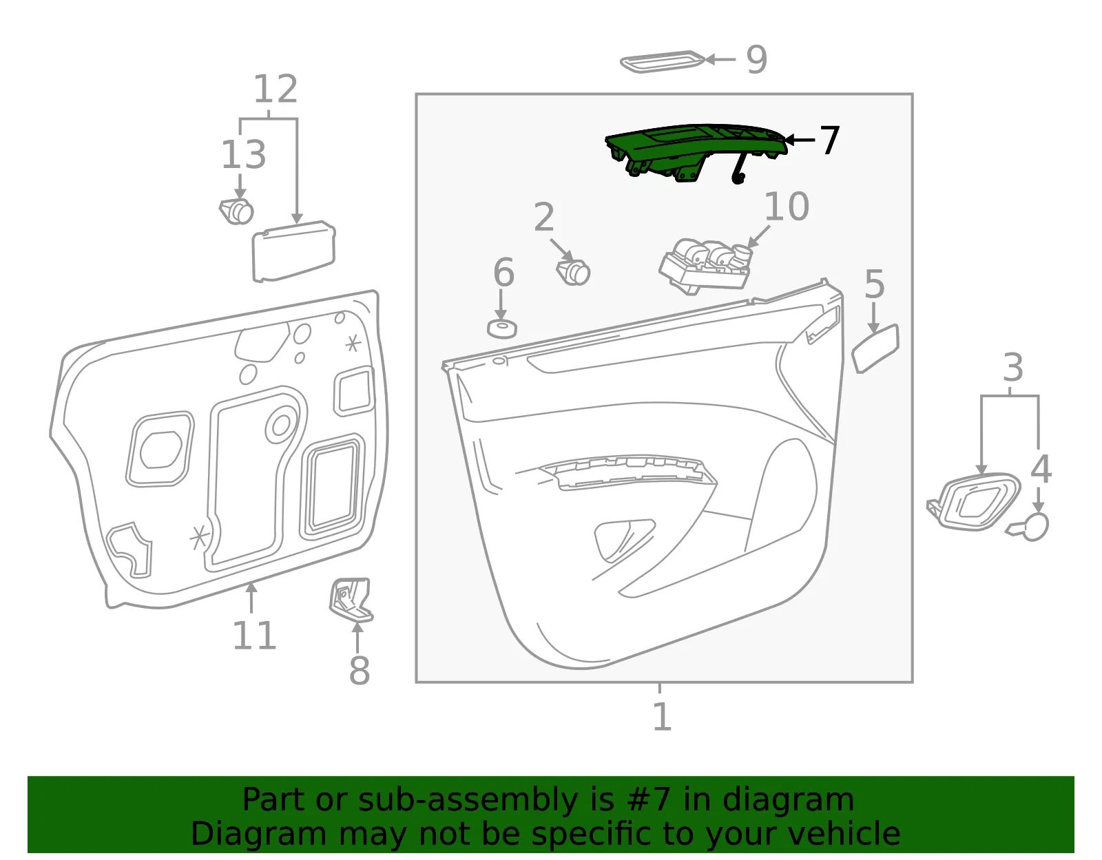 Switch Panel - Driver's Side (LH) - GM (95207488)