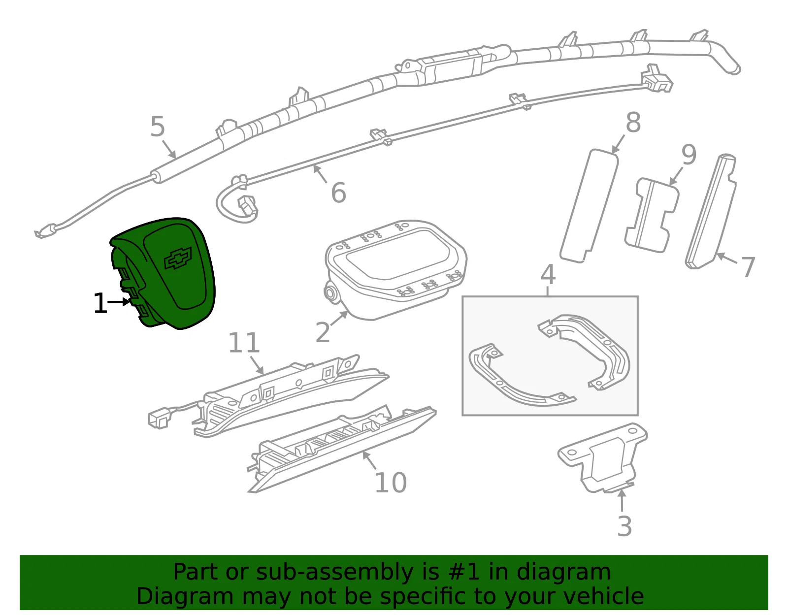 Driver Inflator Module - GM (95214734)
