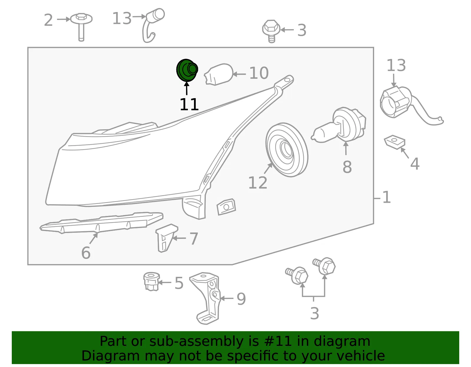 Headlamp Socket - GM (95291965)