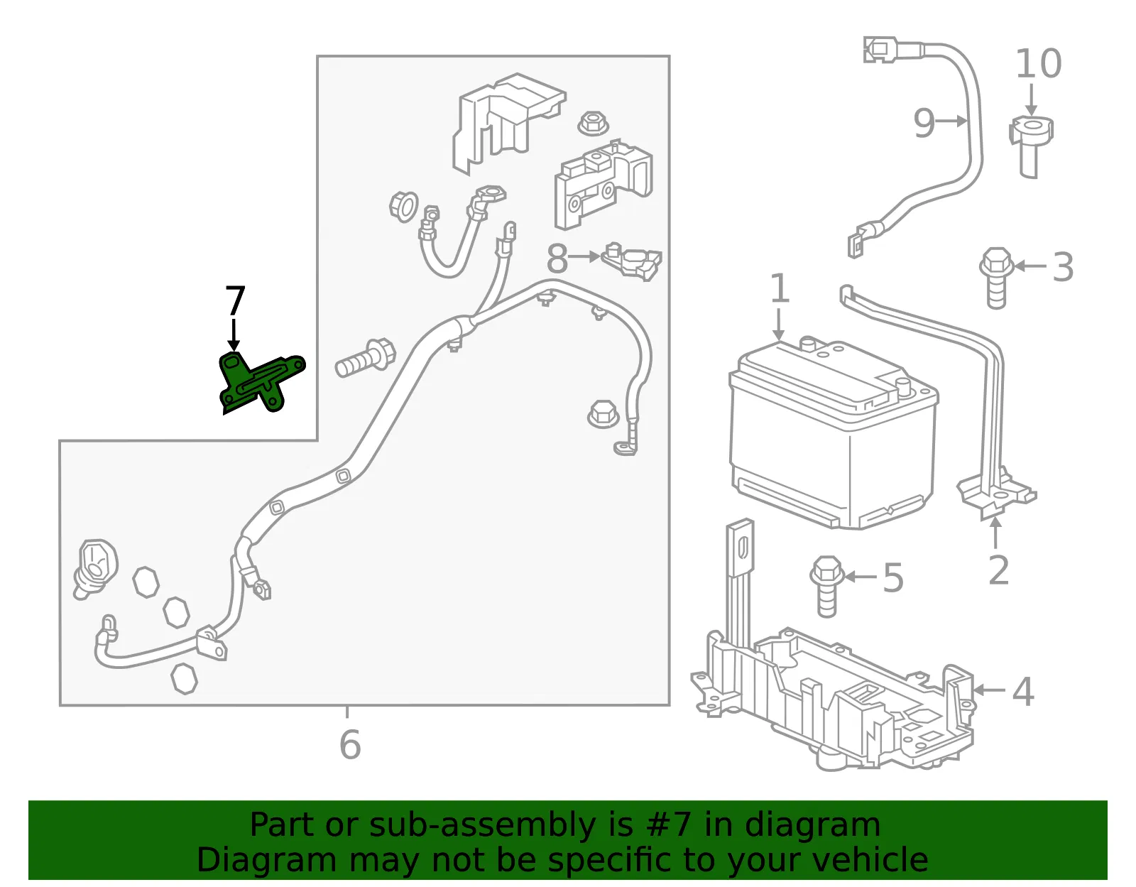 Battery Cable Bracket - GM (95920189)