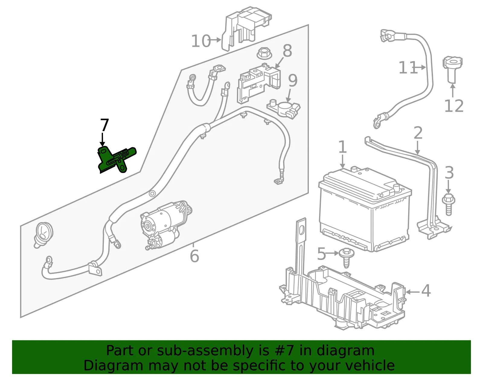 Battery Cable Bracket - GM (95990813)