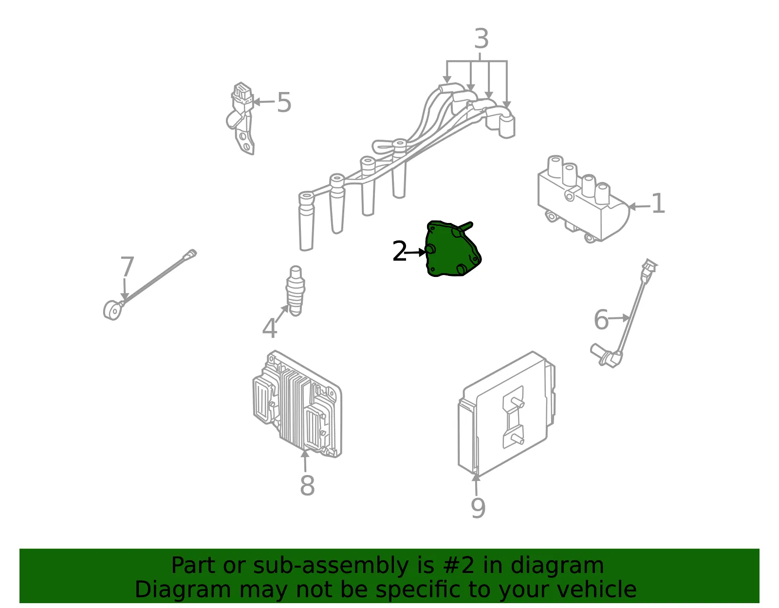Ignition Coil Bracket - GM (96496800)