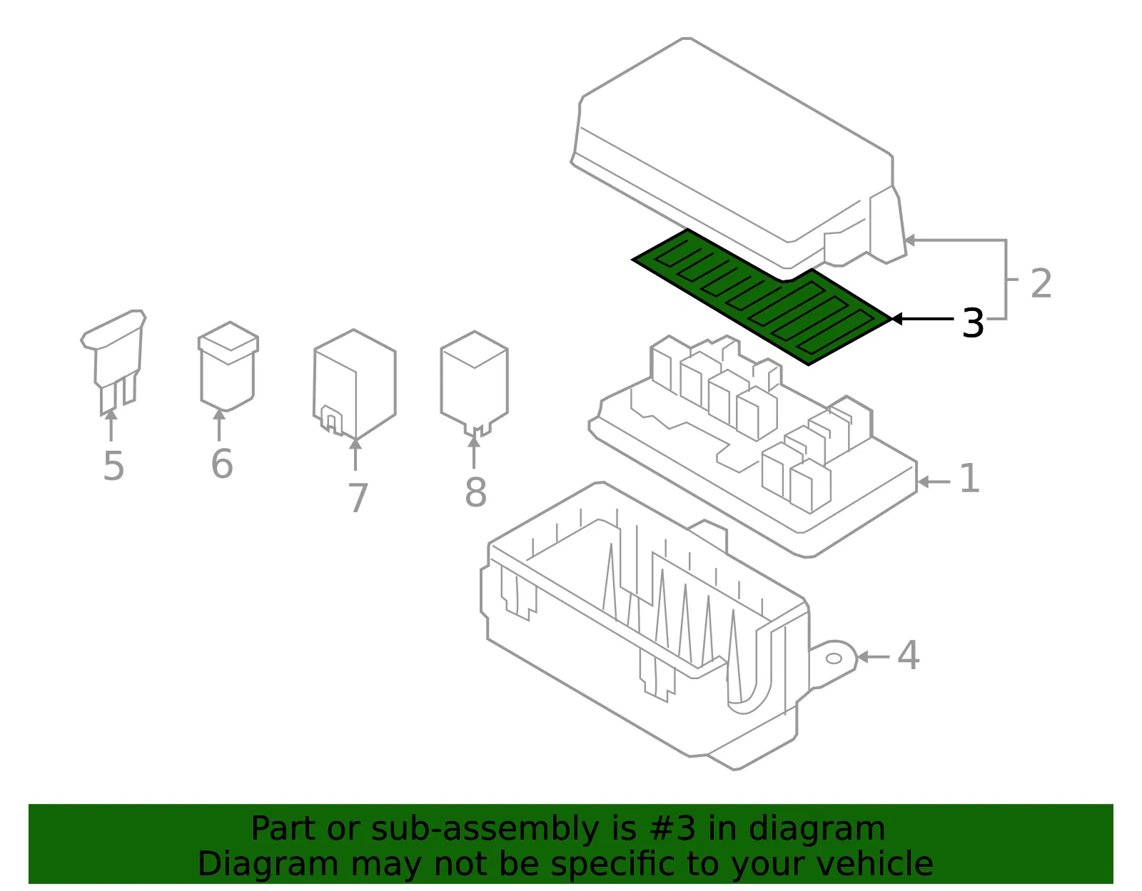 5Pk Label Fuse Blk - GM (96839233)