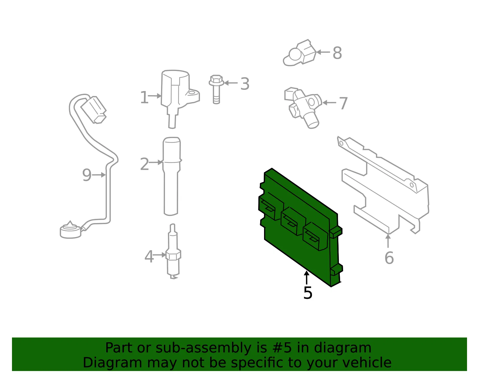 Engine Control Module (ECM) - Ford (9l3z12a650bxa)