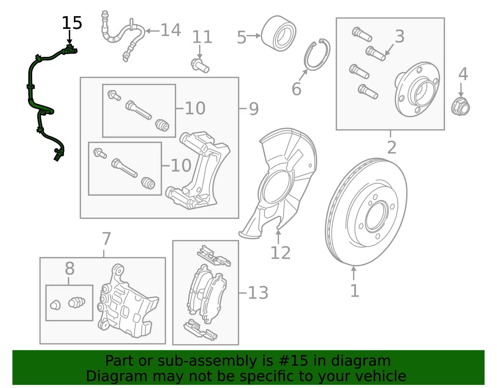 ABS Sensor - Ford (BE8Z-2C204-B)