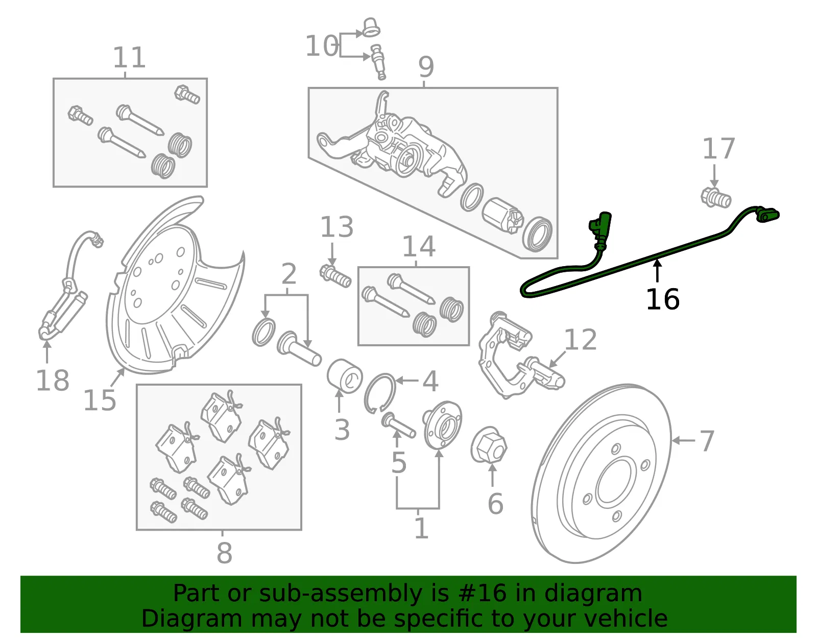 ABS Sensor - Ford (D2BZ-2C190-B)