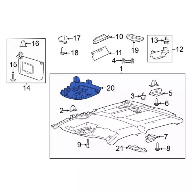 Dome Light Bracket - Ford (KL3Z16045B34A)