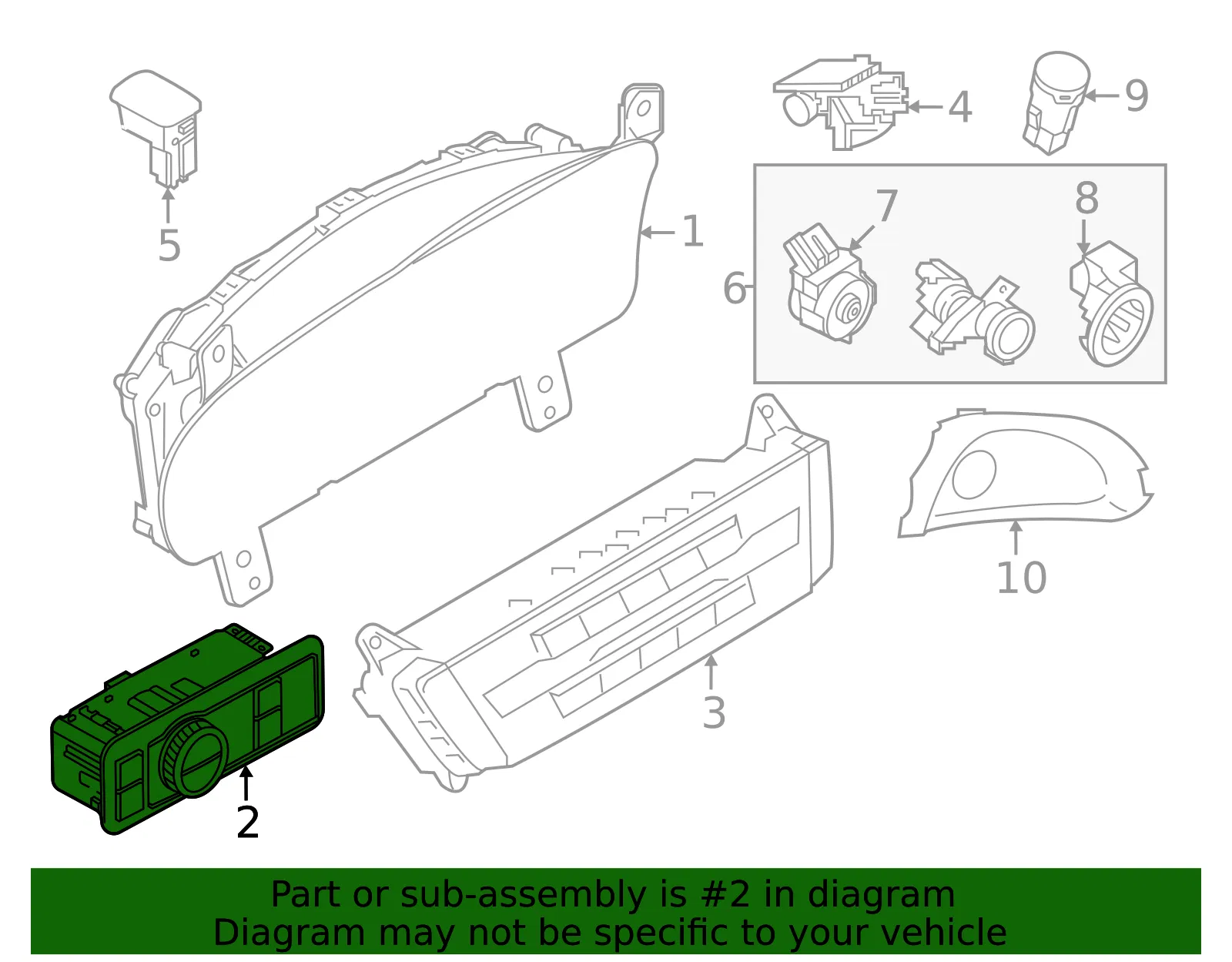 Headlight Switch - Ford (LB5Z-11654-TC)