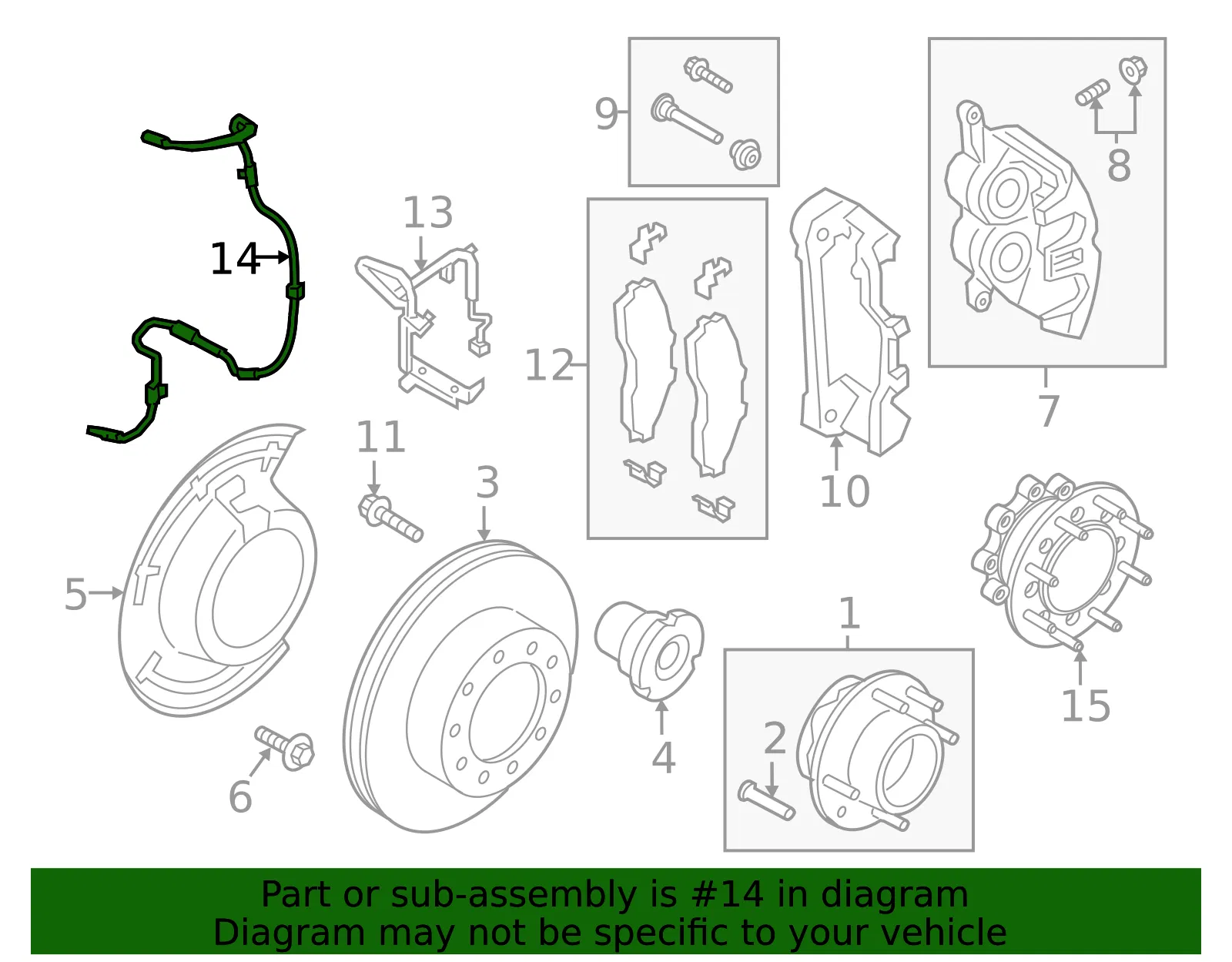 ABS Sensor - Ford (LC3Z-2C204-C)
