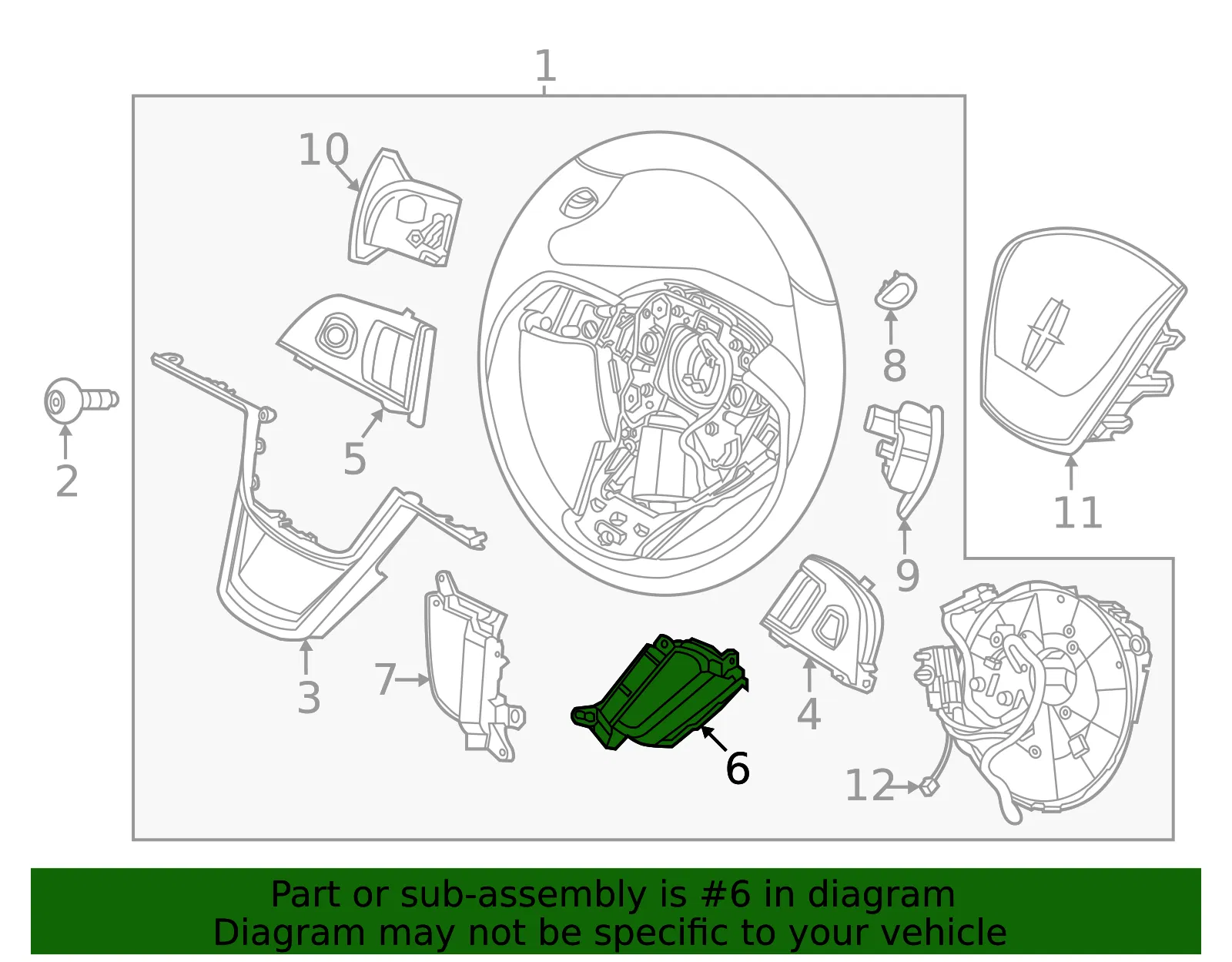 Switch Assembly Control - Ford (LC5Z9C888SA)