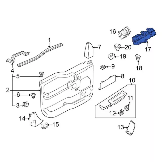 Switch Window Control Doub - Ford (ML3Z-14529-CD)