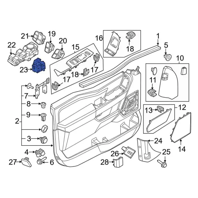 Switch Window Control Doub - Ford (ML3Z-14529-CD)
