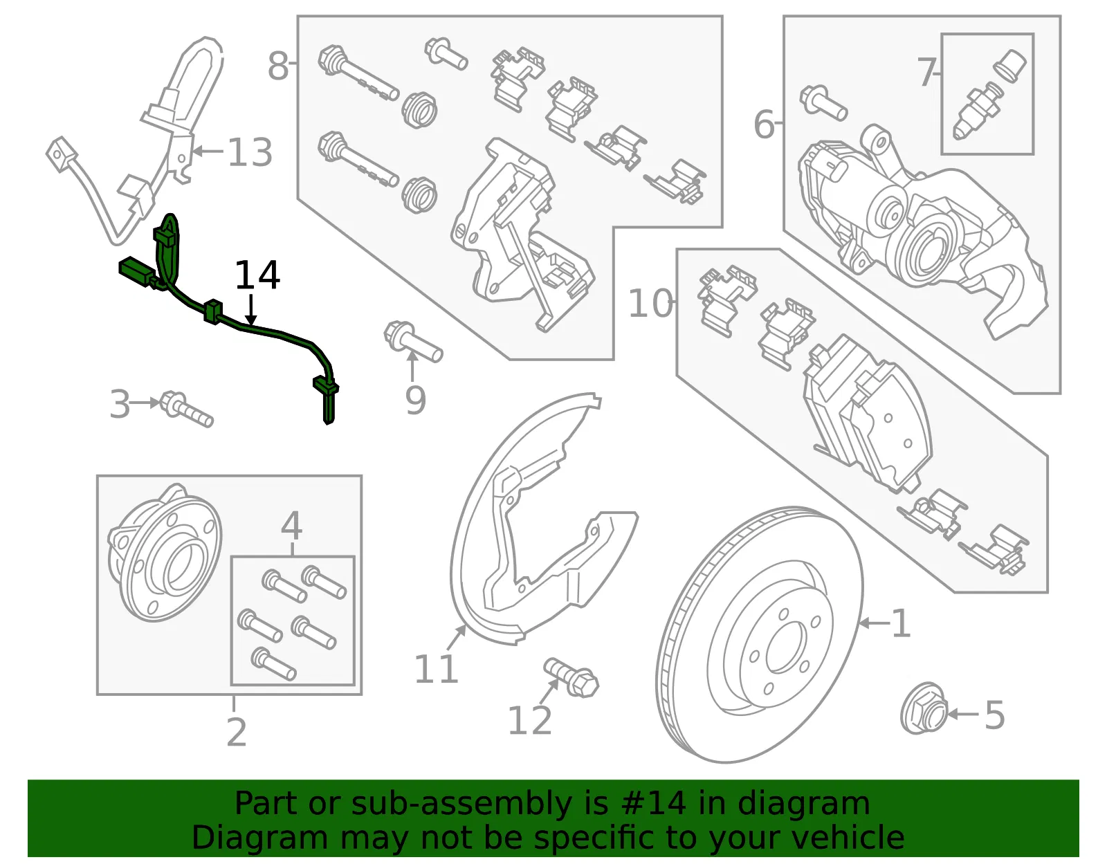 ABS Sensor - Ford (PR3Z-2C190-A)