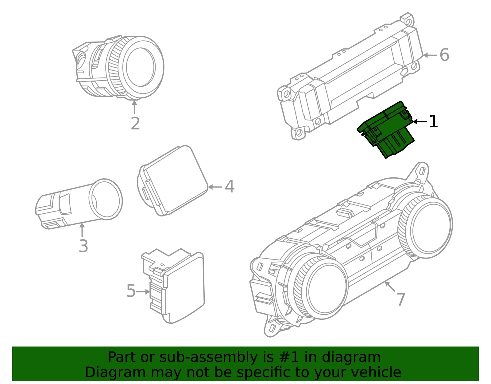 Switch Assembly - Ford (SL1Z-13D730-DA)
