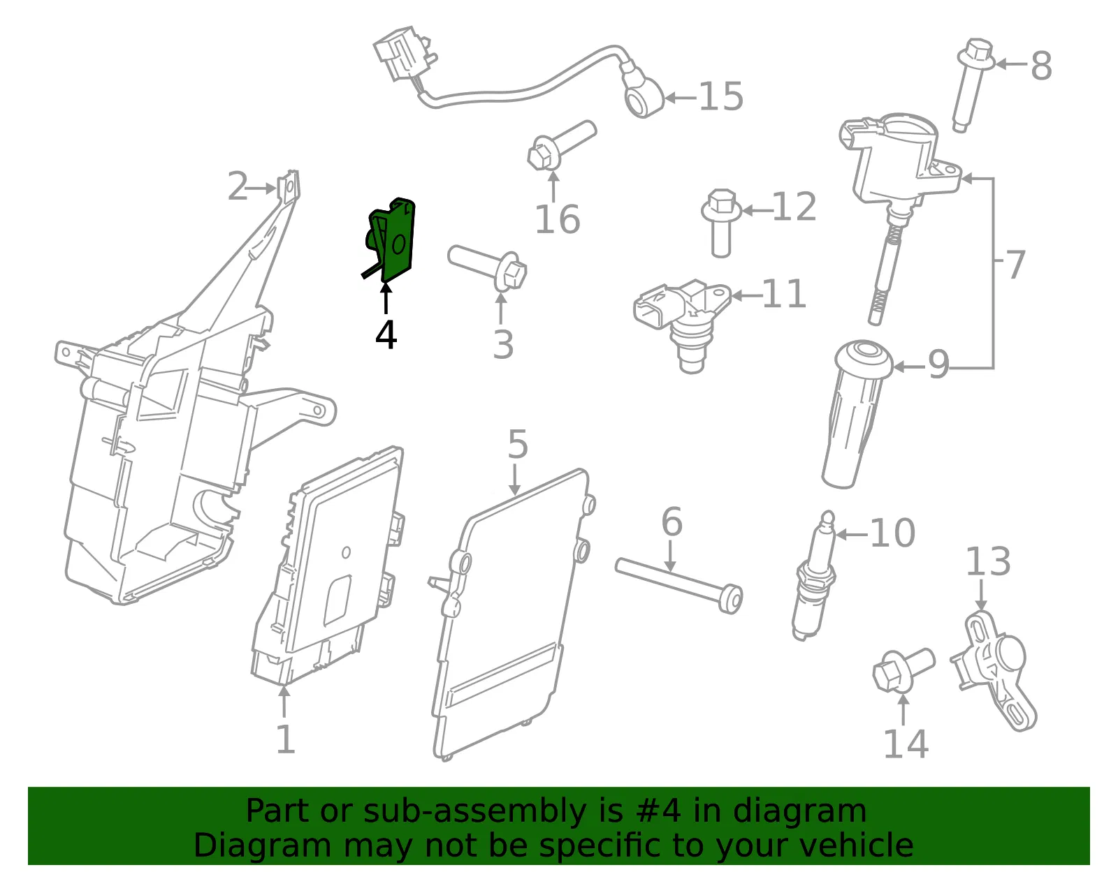 Engine Control Module (ECM) Nut - Ford (W711670S439)