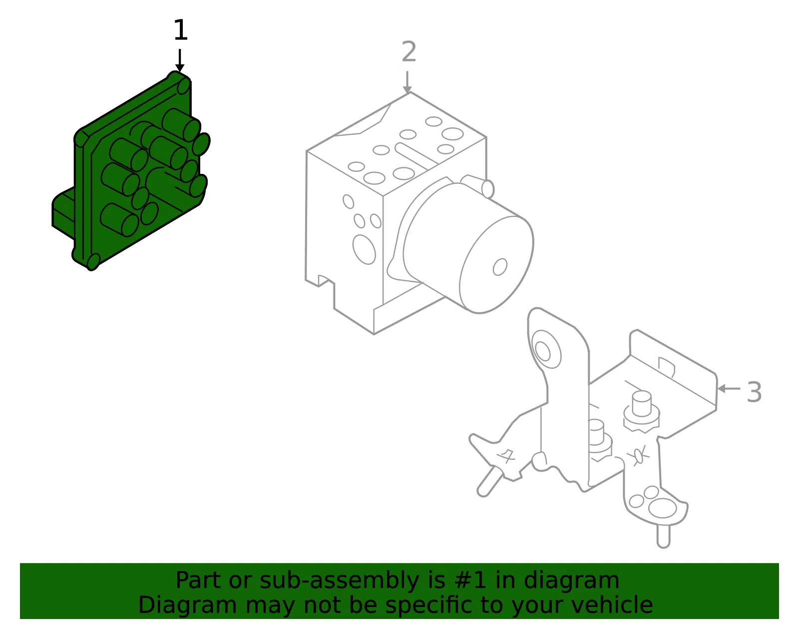 ABS Control Module - Ford (ac2z2c219b)