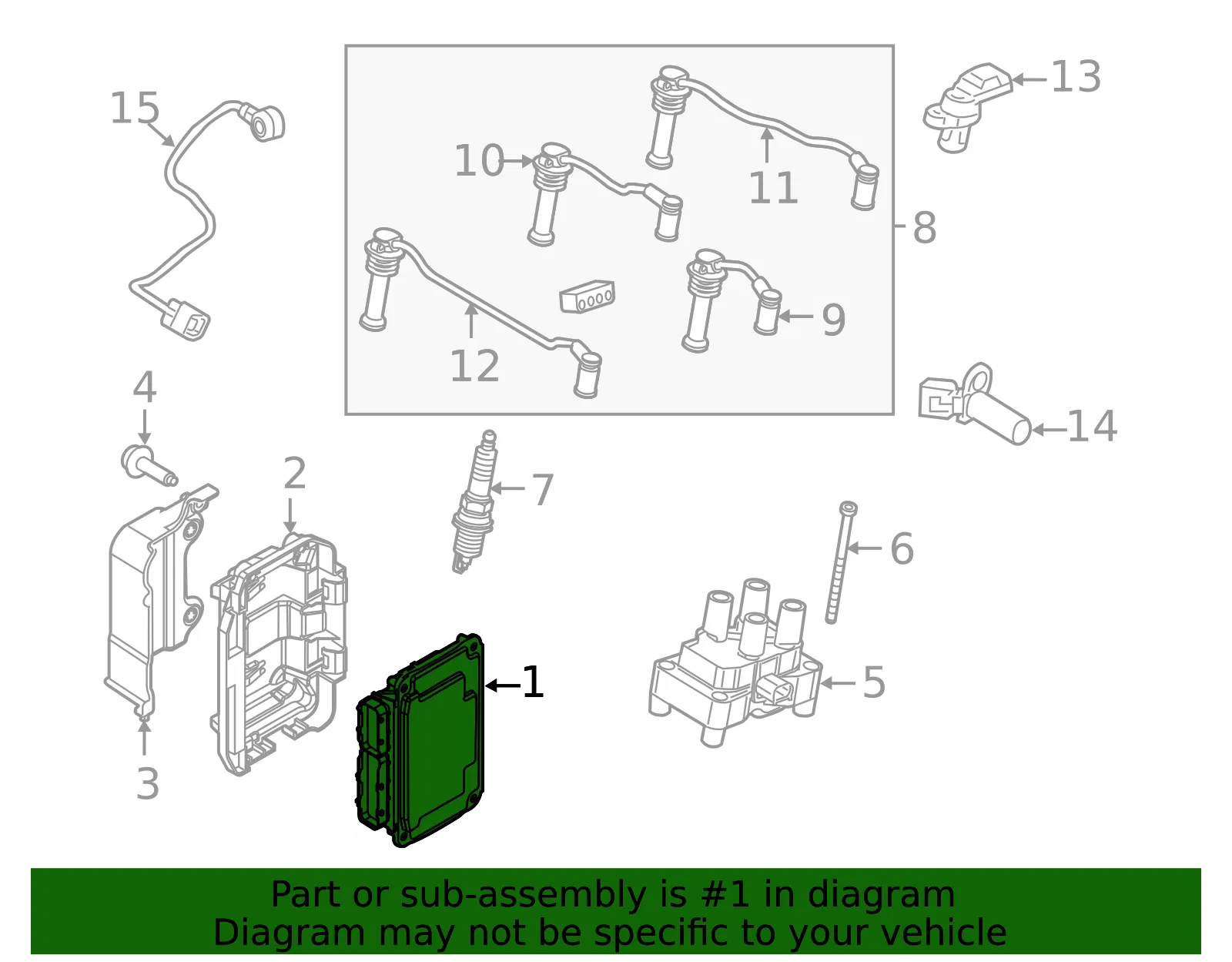 Engine Control Module (ECM) - Ford (ba6z12a650sf)