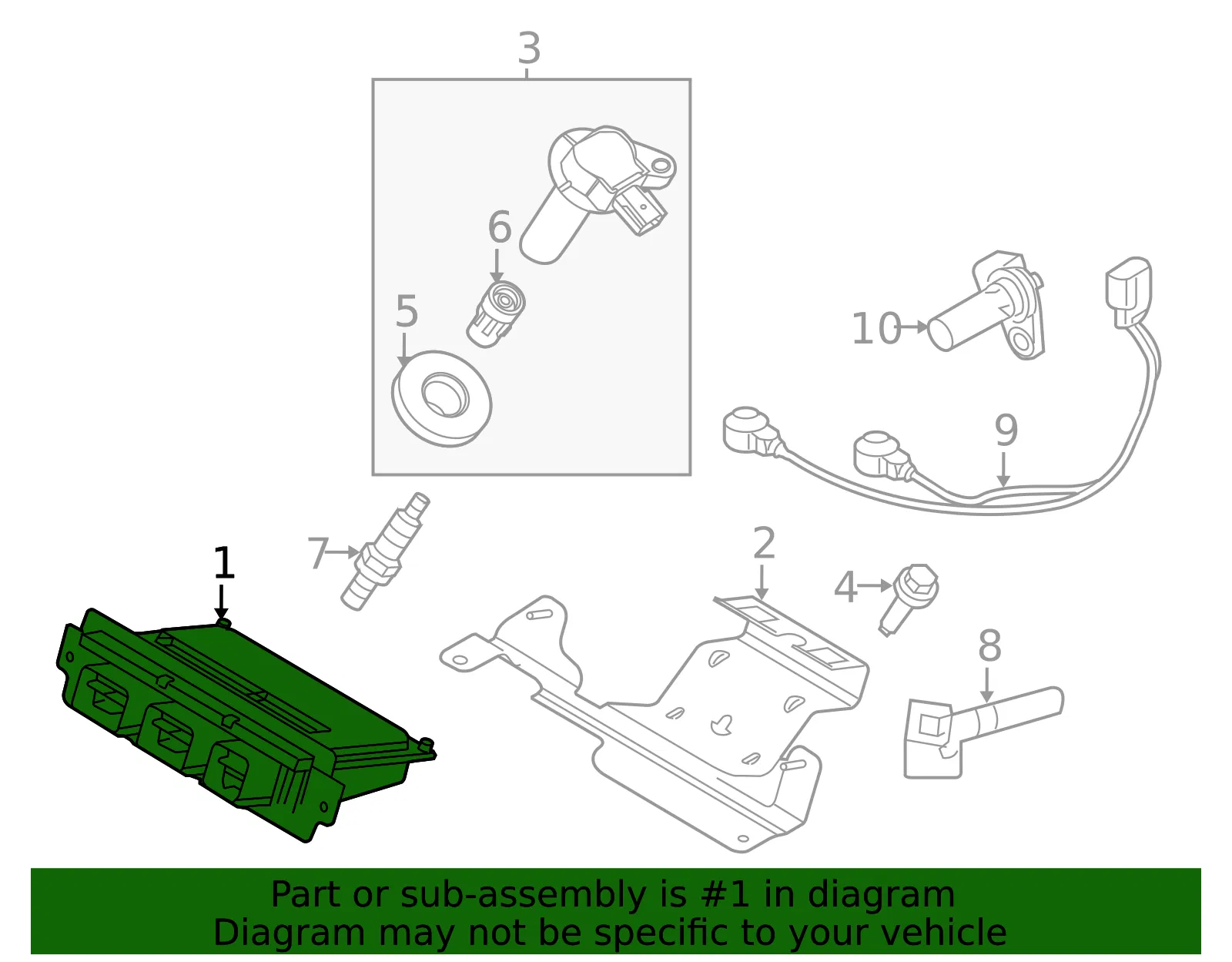 Engine Control Module (ECM) - Ford (ba8z12a650nd)