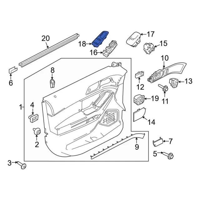 Switch Bezel - Ford (bb5z14528aa)