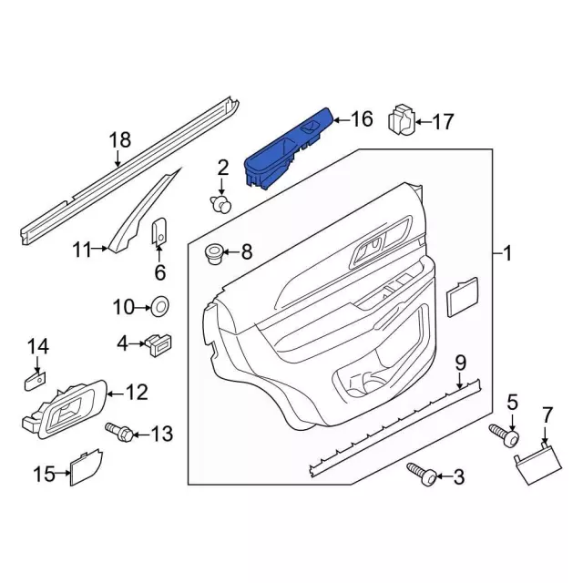 Switch Bezel - Ford (bb5z14528aa)