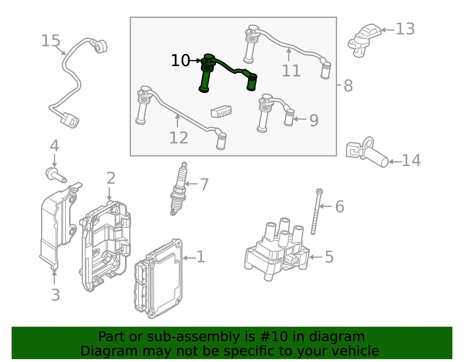 Plug Wire - Ford (be8z12286c)