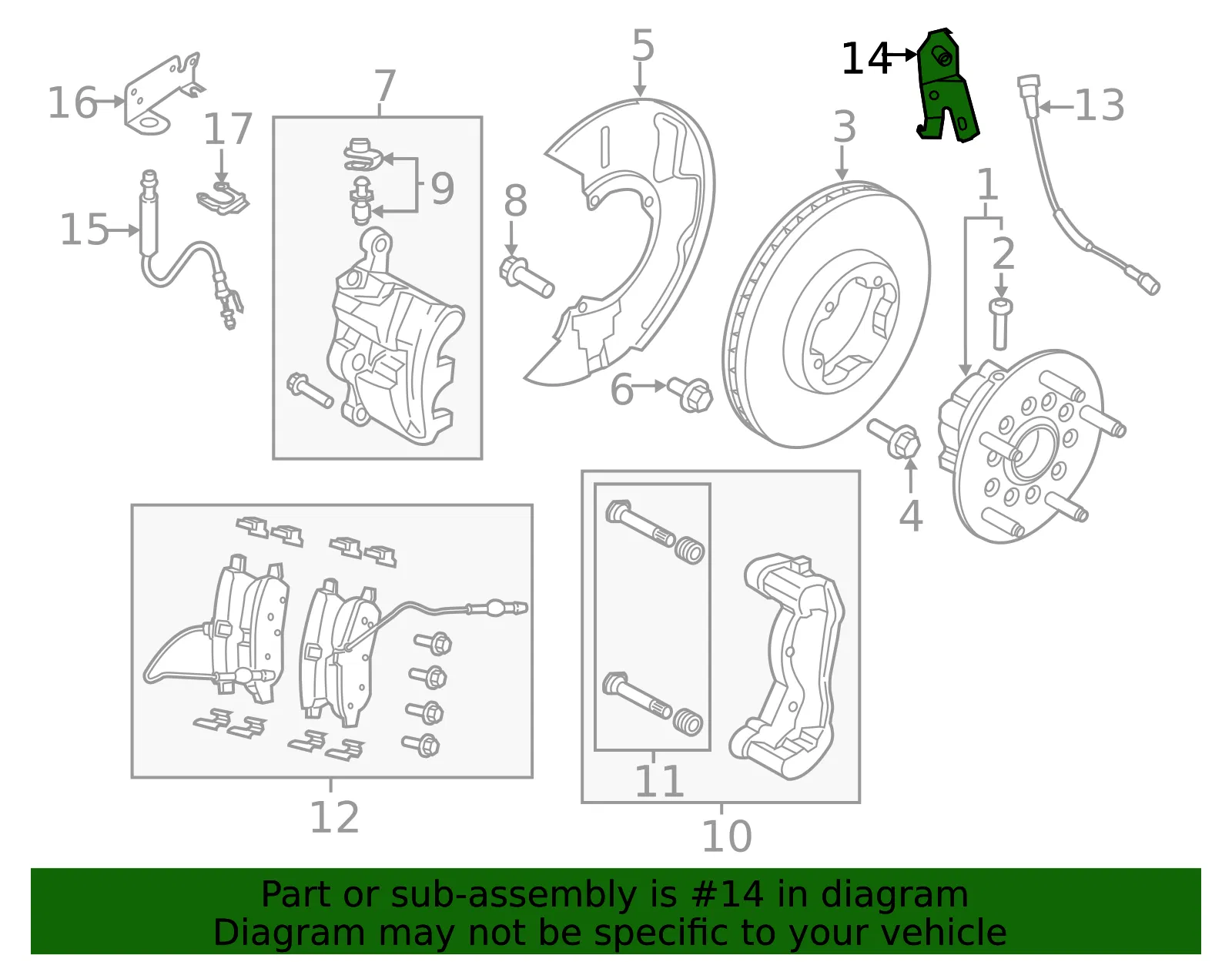 ABS Wheel Speed Sensor Bracket - Ford (bk2z14a163b)