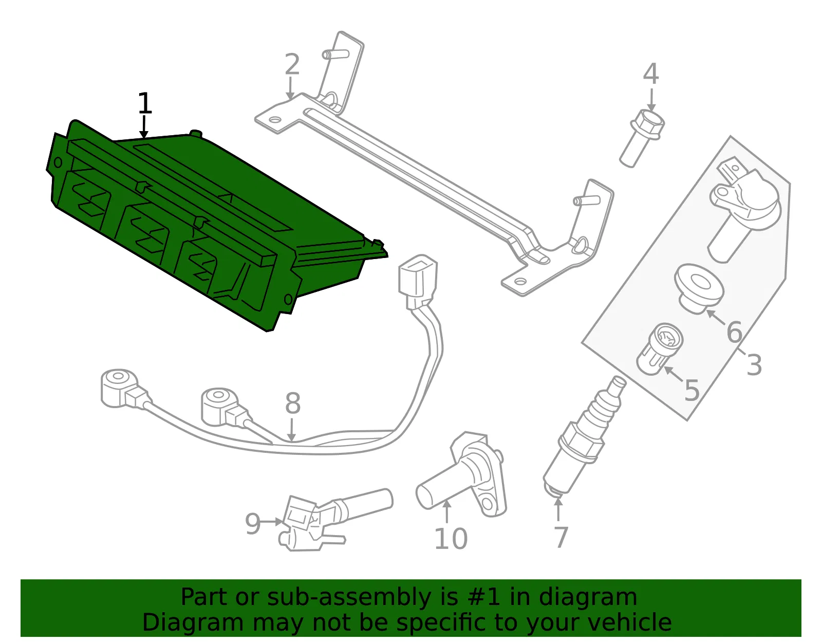 Engine Control Module (ECM) - Ford (cb5z12a650kd)