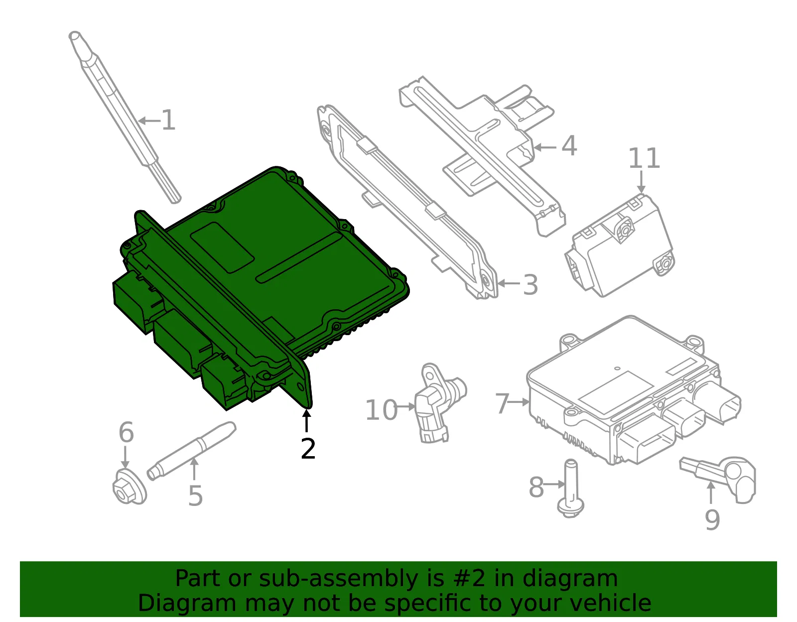 Engine Control Module (ECM) - Ford (cc3z12a650akc)