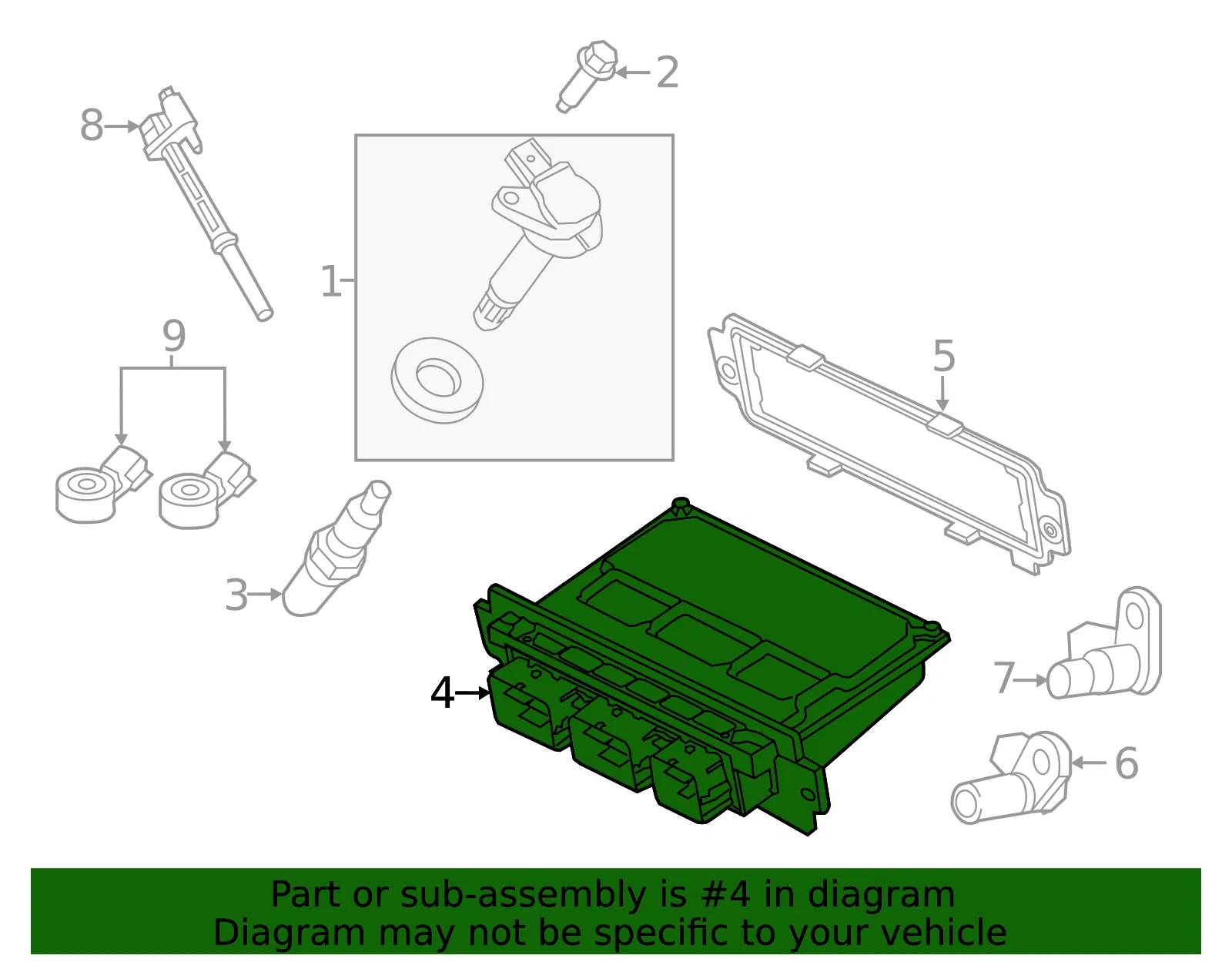 Engine Control Module (ECM) - Ford (cl3z12a650caanp)