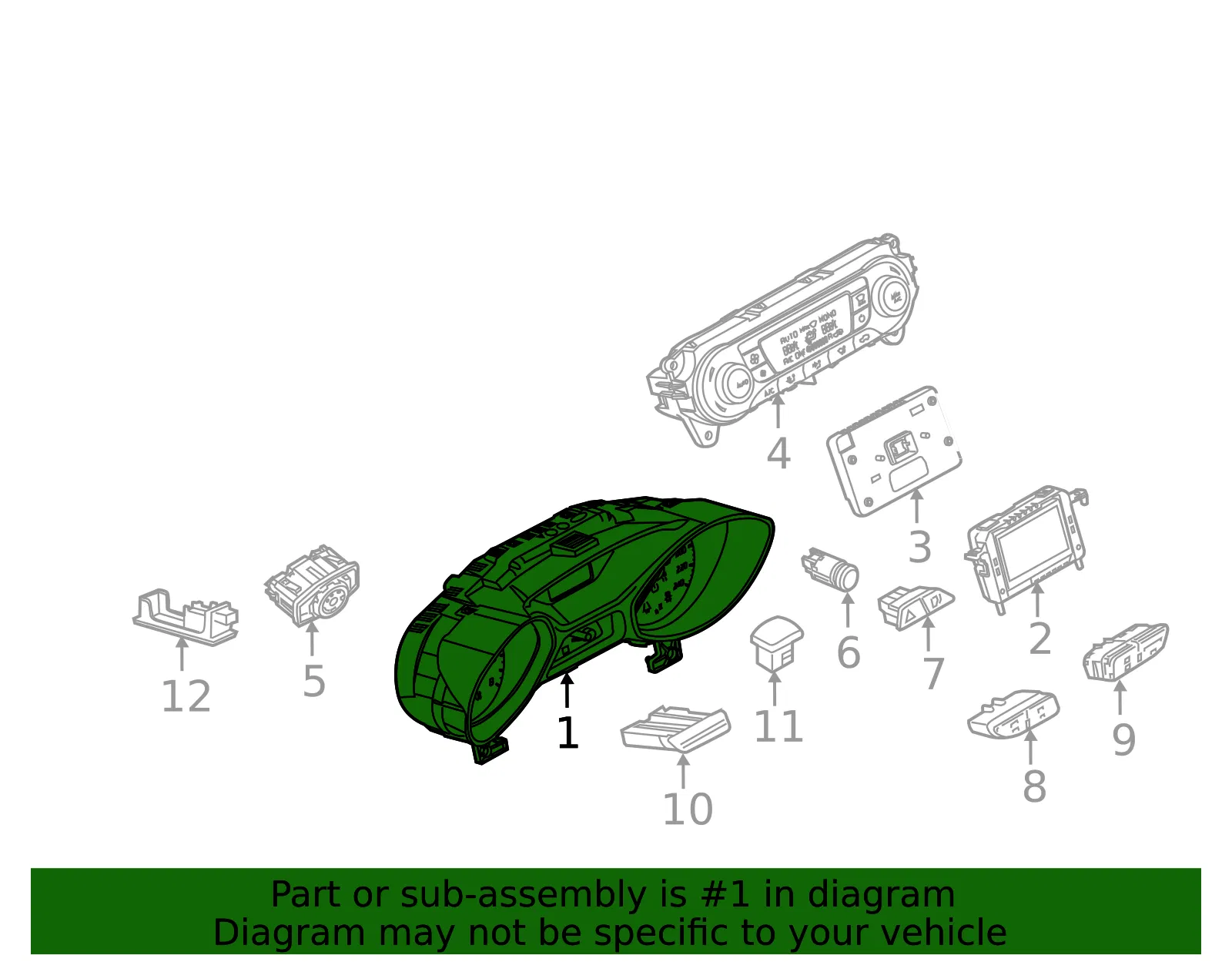 Cluster Assembly - Ford (cm5z10849csb)