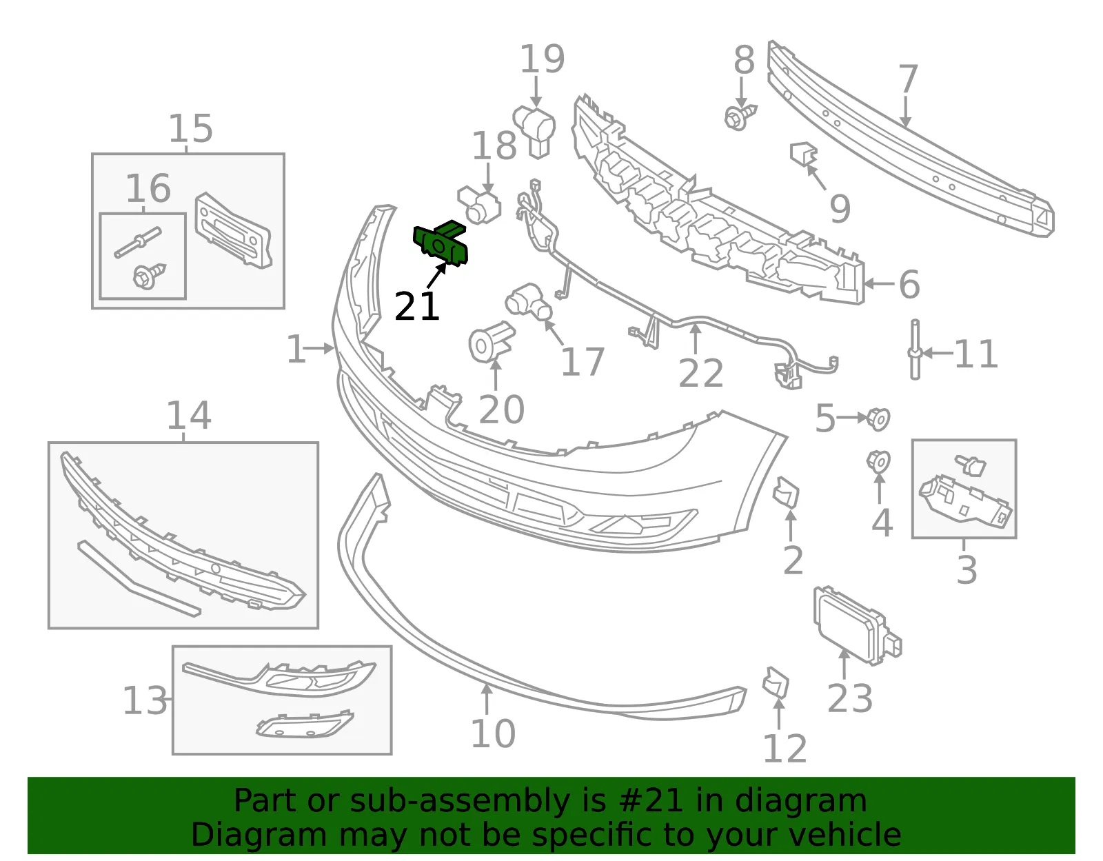 Park Sensor Bracket - Ford (da5z15k861a)