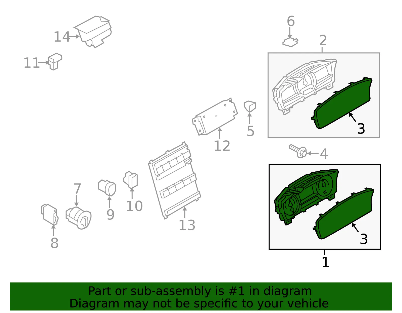 Cluster Assembly - Ford (da8z10849ca)