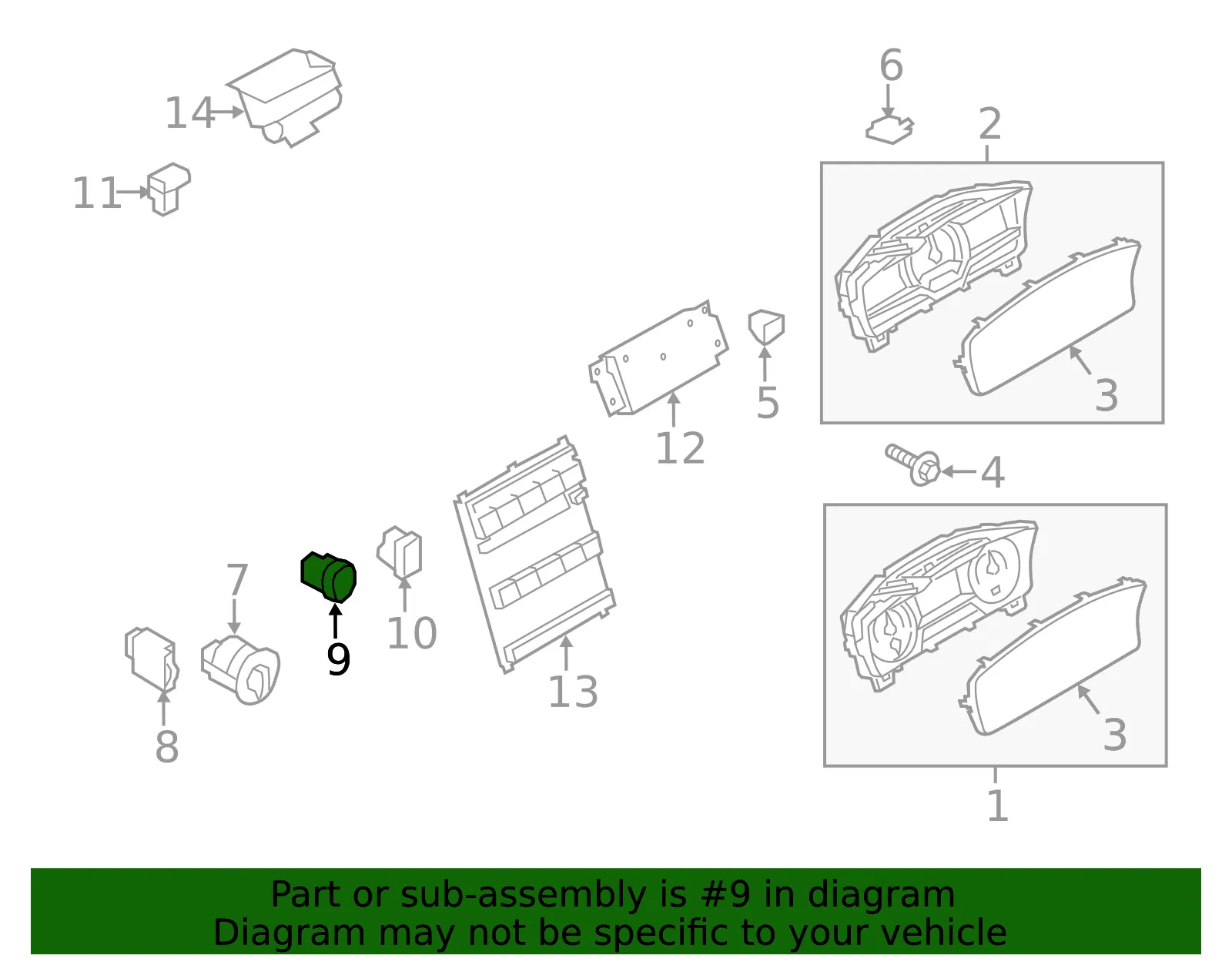 Lock Switch - Ford (da8z432a38aa)