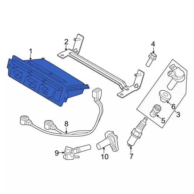 Engine Control Module (ECM) - Ford (db5z12a650vanp)