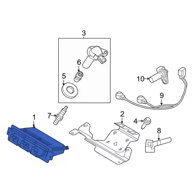 Engine Control Module (ECM) - Ford (db5z12a650vanp)