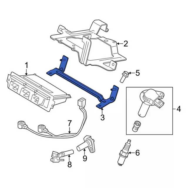 Engine Control Module (ECM) Bracket - Ford (db5z12a659c)