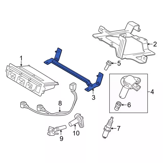 Engine Control Module (ECM) Bracket - Ford (db5z12a659c)