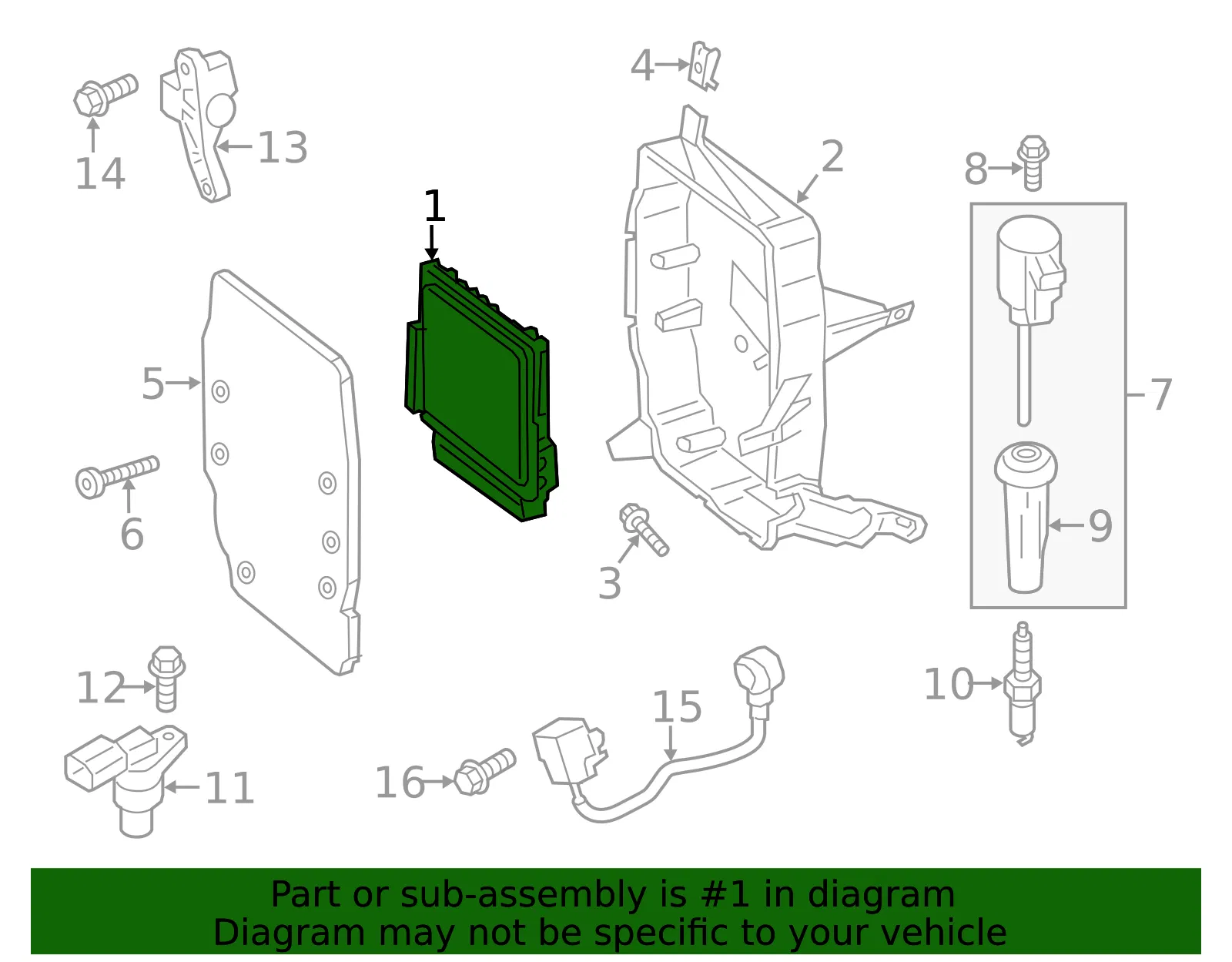 Engine Control Module (ECM) - Ford (dm5z12a650eb)