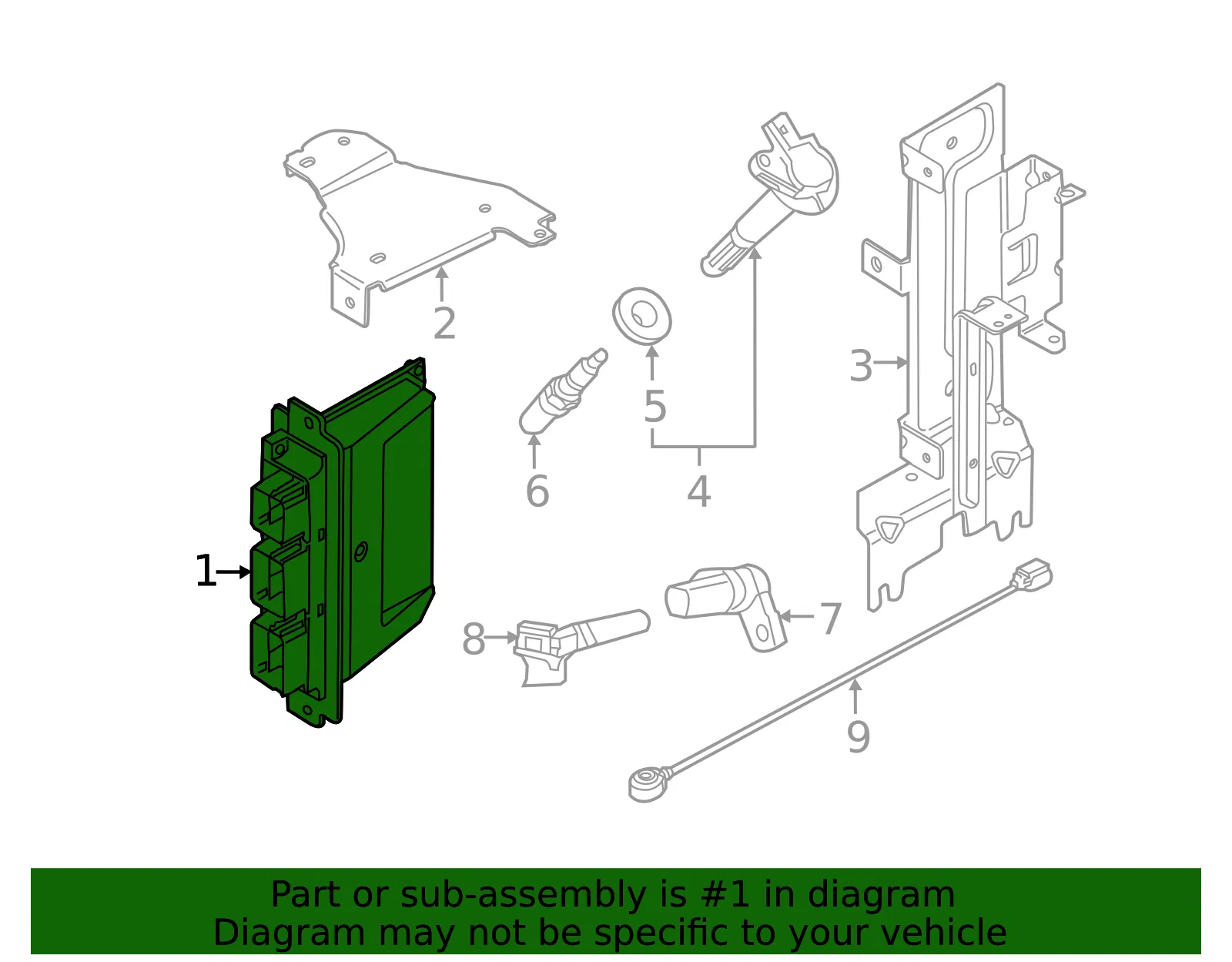 Engine Control Module (ECM) - Ford (dr3z12a650hh)