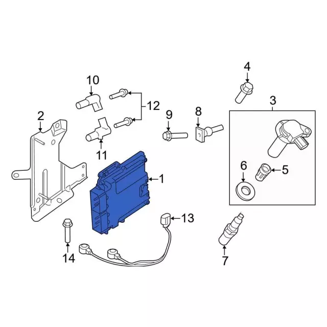 Engine Control Module (ECM) - Ford (dt4z12a650bmb)