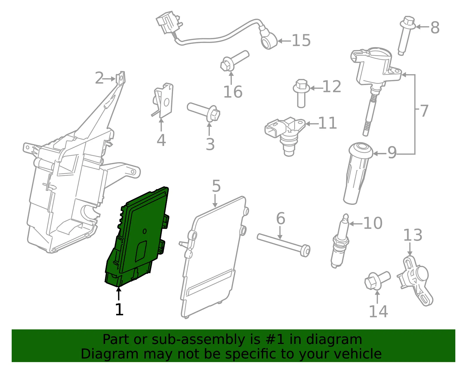 Engine Control Module (ECM) - Ford (dv6z12a650cf)