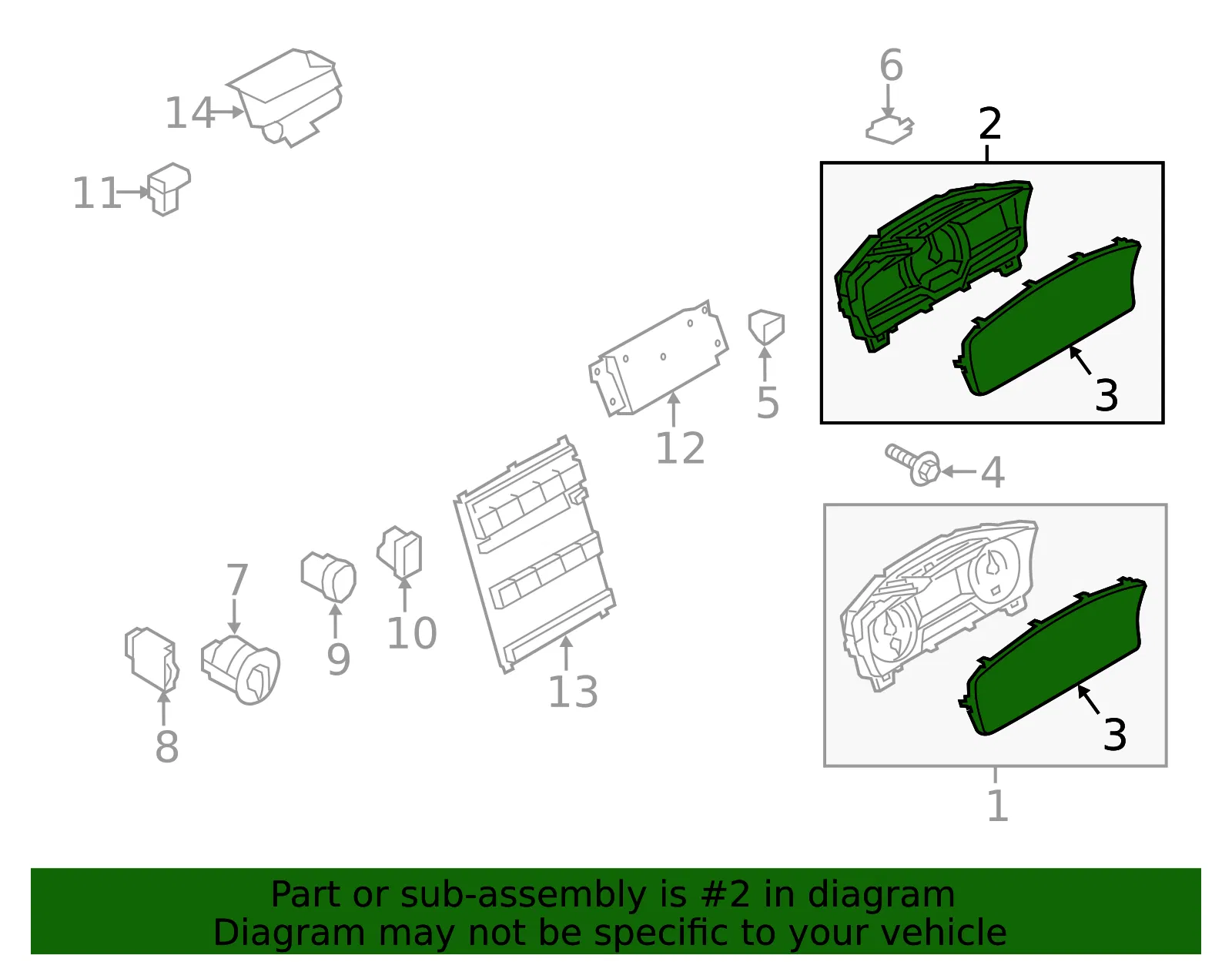 Cluster Assembly - Ford (ea8z10849aa)