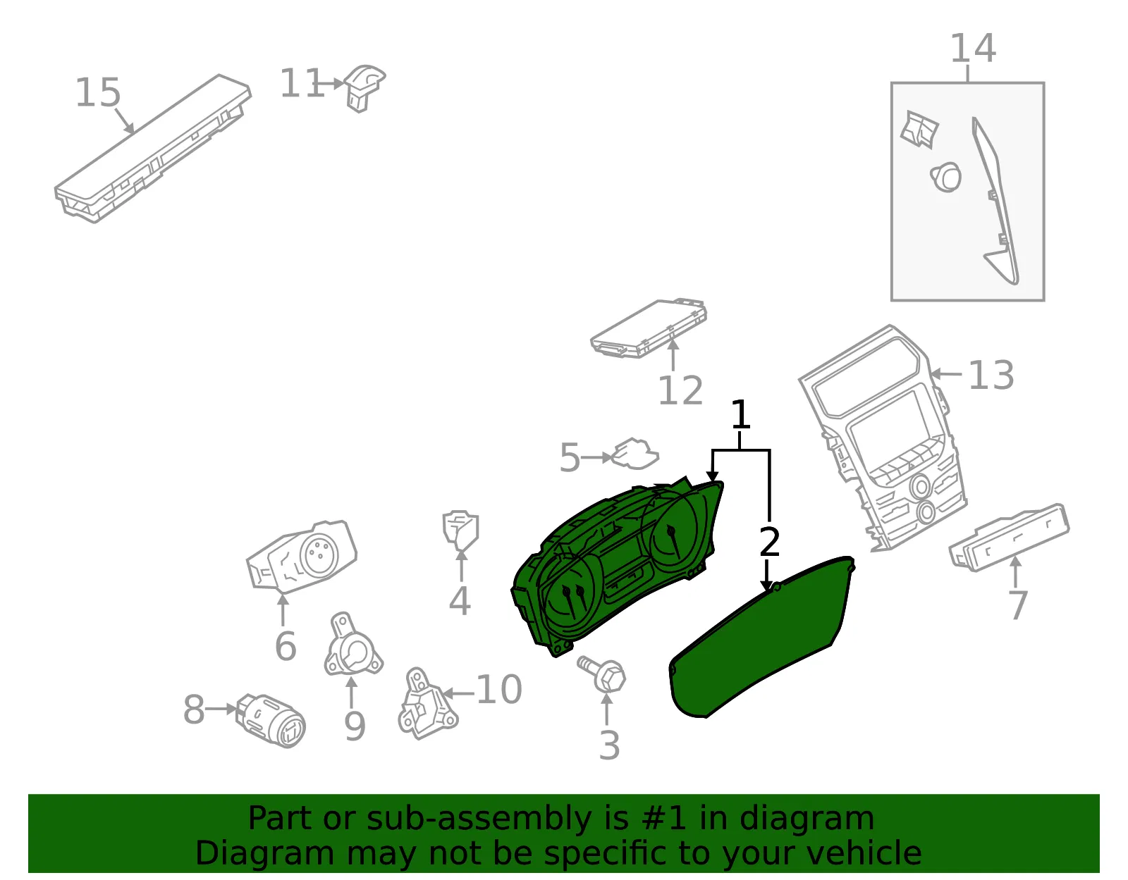 Cluster Assembly - Ford (eb5z10849ja)